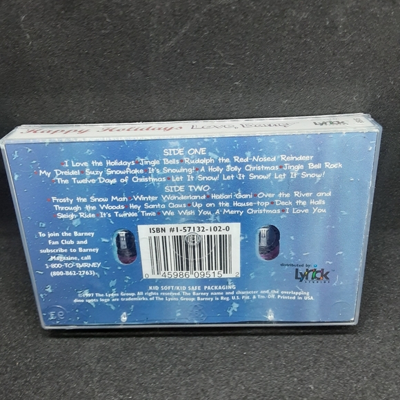 Happy Holidays Love Barney Collectible Vintage Audio Cassette Tape Kids Music - Picture 4 of 4